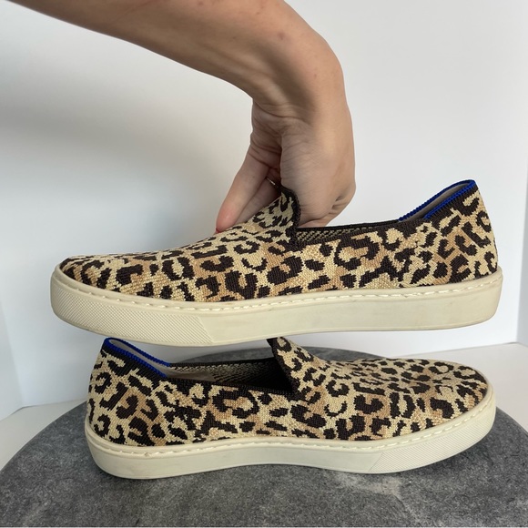 Rothys Leopard Print Slip On Shoes Sneakers Loafers 8 - Picture 7 of 12